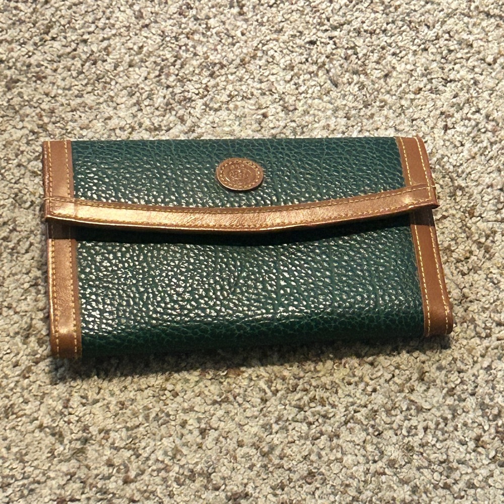Alba Green and Brown Textured Wallet